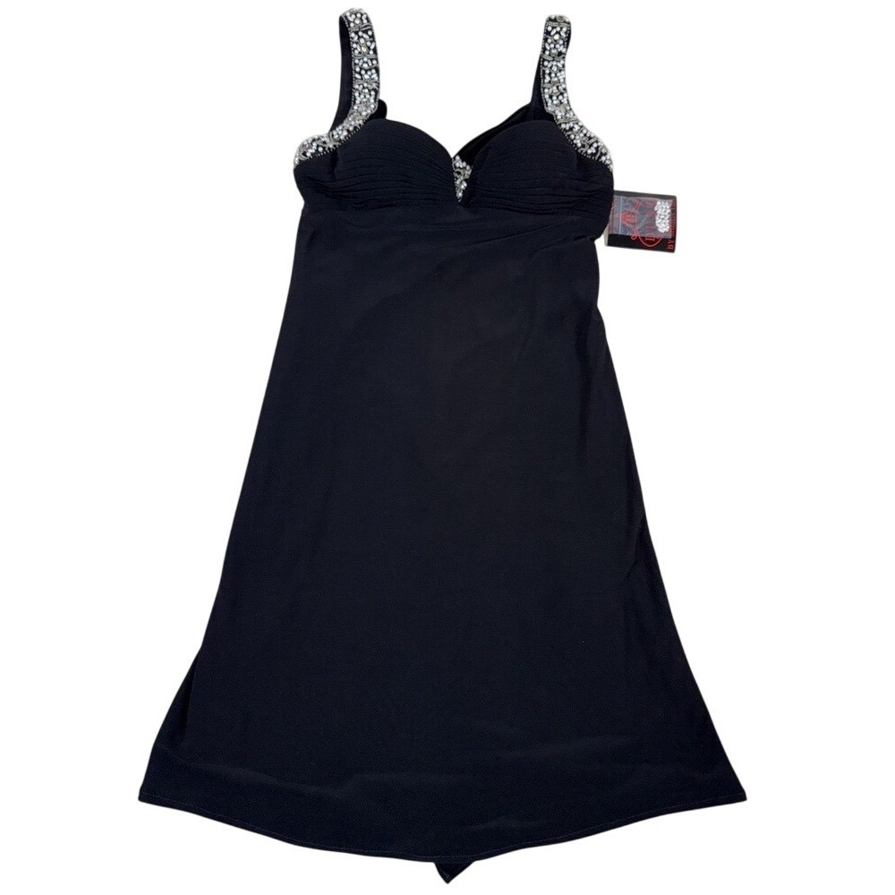 Sheila‎ Yen Dusk Vintage Black Beaded Dress 8 NWT READ
